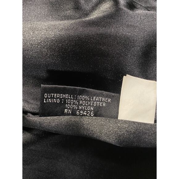 VTG Wilson's Leather Jacket Large Men’s Nylon Button Full Zip Single Vented - Picture 7 of 8